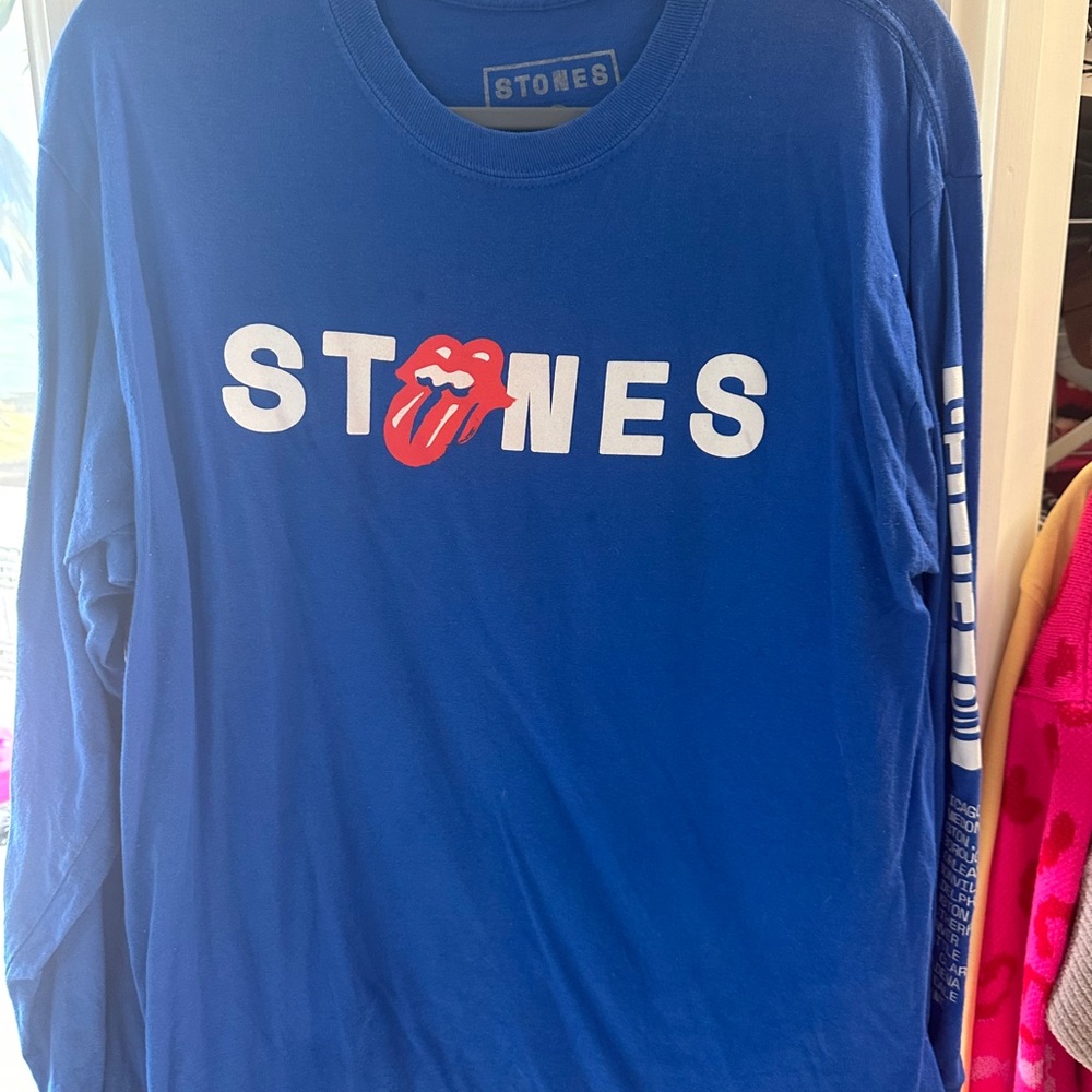 The Rolling Stones Blue Long Sleeve Tee-A rare find!
